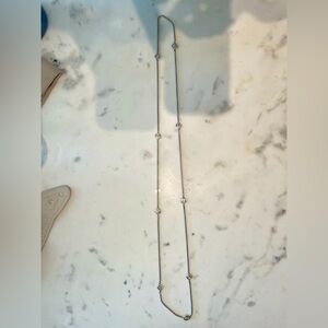 David Yurman Long DY Silver Necklace